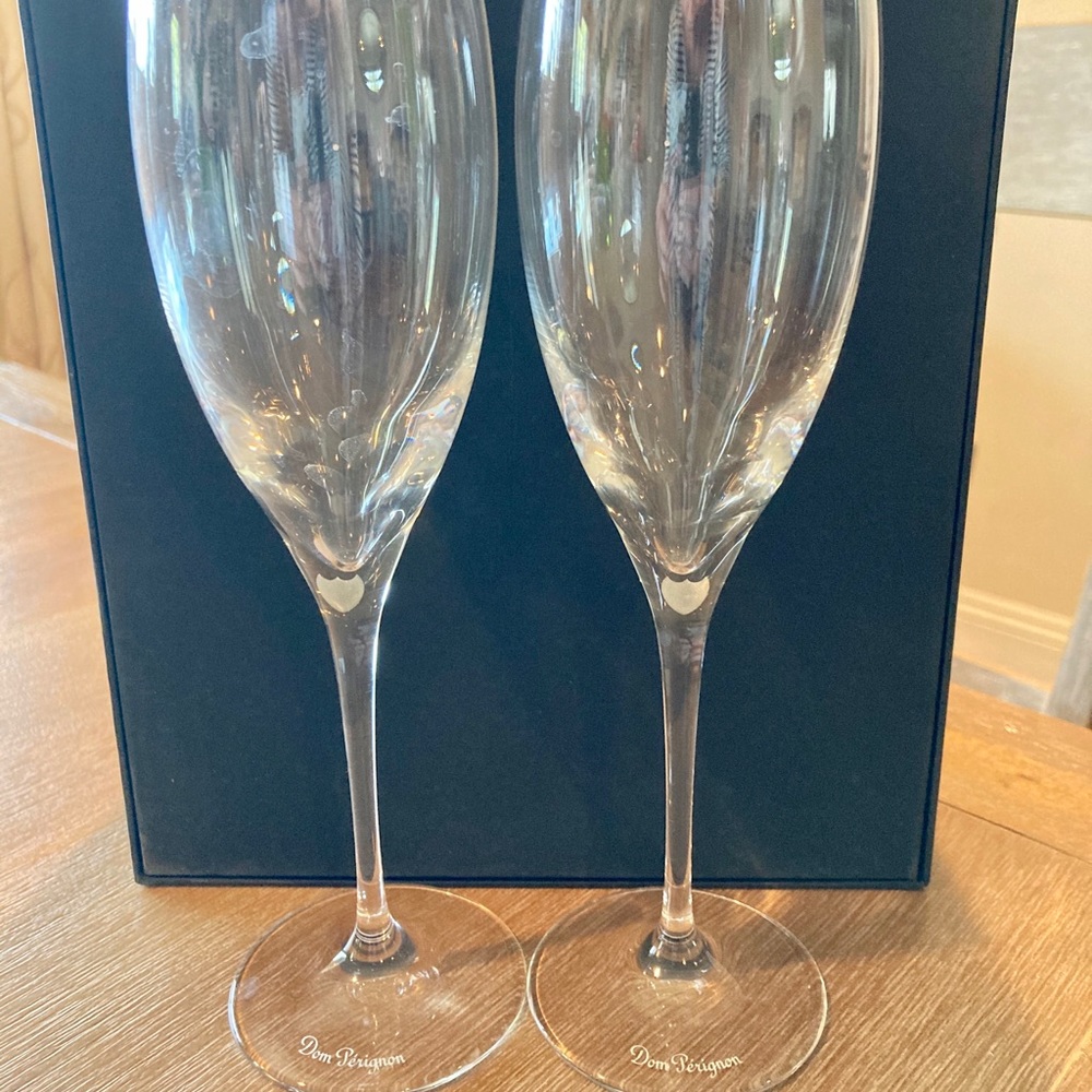 Dom Perignon Crystal Champagne Flutes
